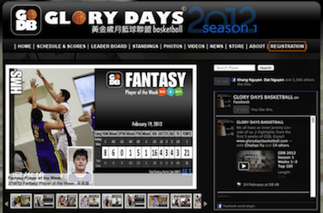 Glory Days Basketball website